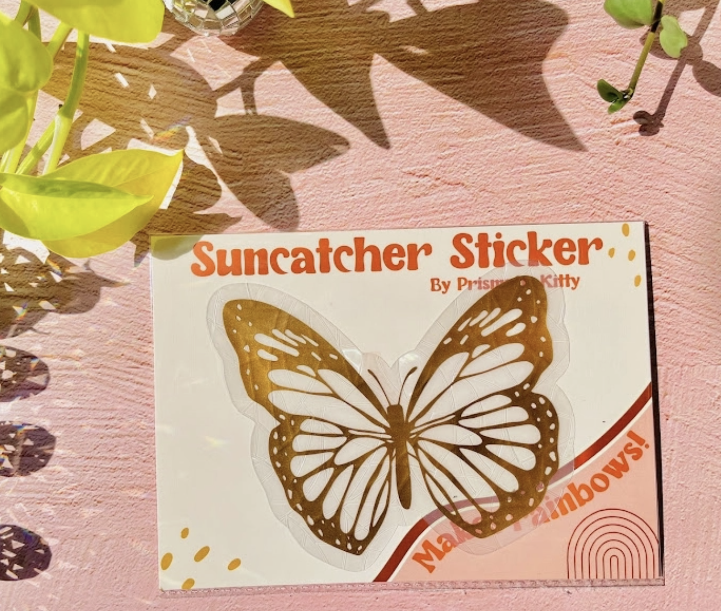 Prismatic Kitty Suncatchers | Window Cling | Rainbow Maker Sticker