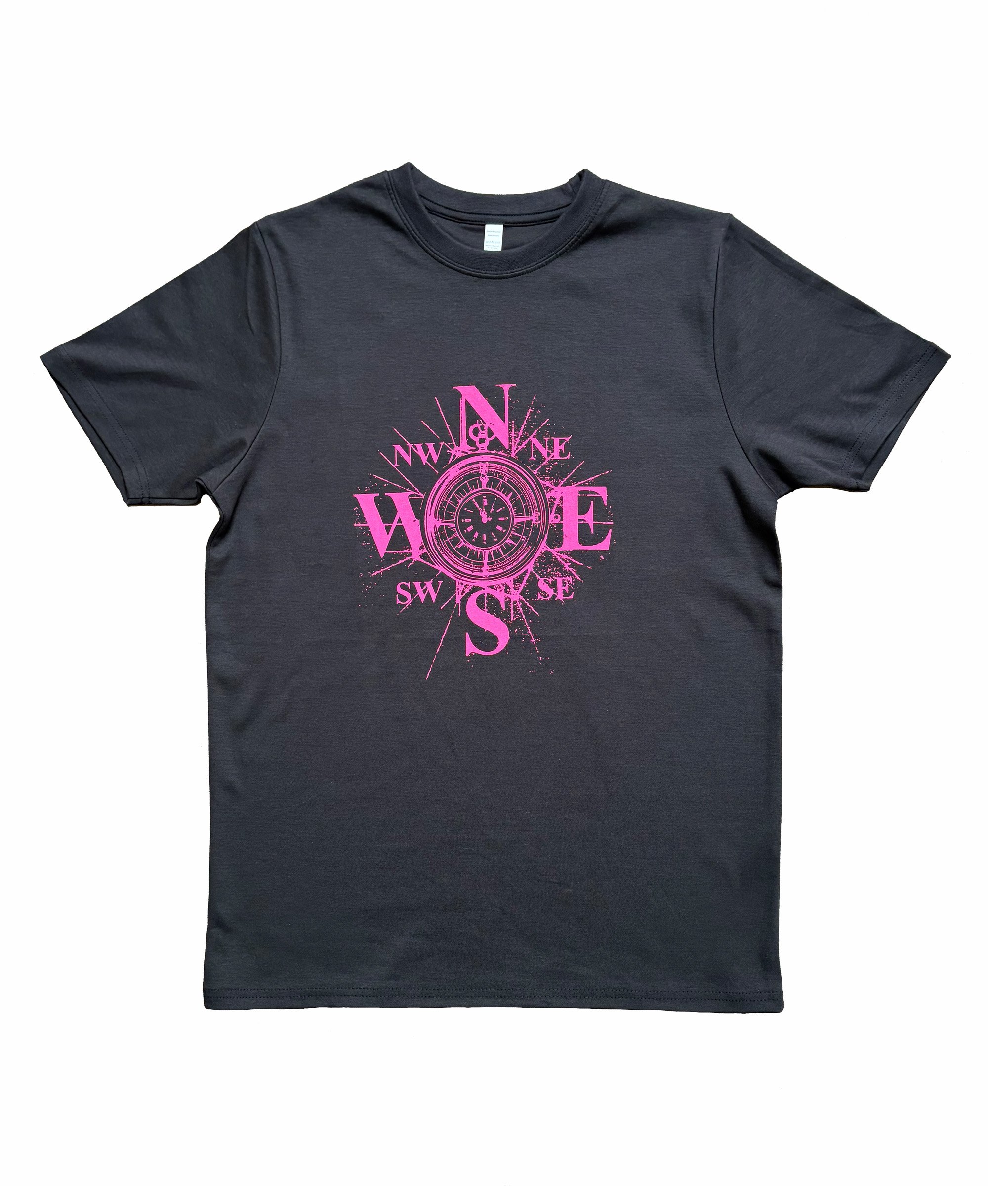 TIME & PLACE T-SHIRT (BLACK/PINK)