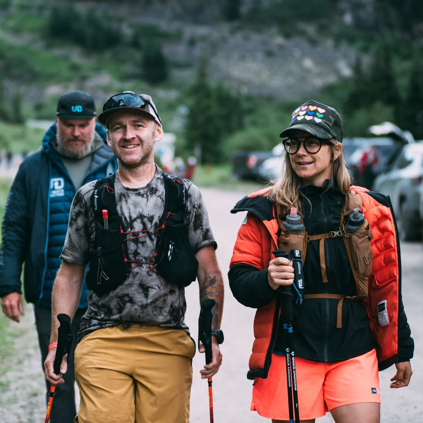 Walking into Cunningham aid station with the crew. These July days hit different—the San Juans in summer were a sacred time, and now every wildflower and mountain view carries the weight of what we used to have.
Some places hold too much beaut