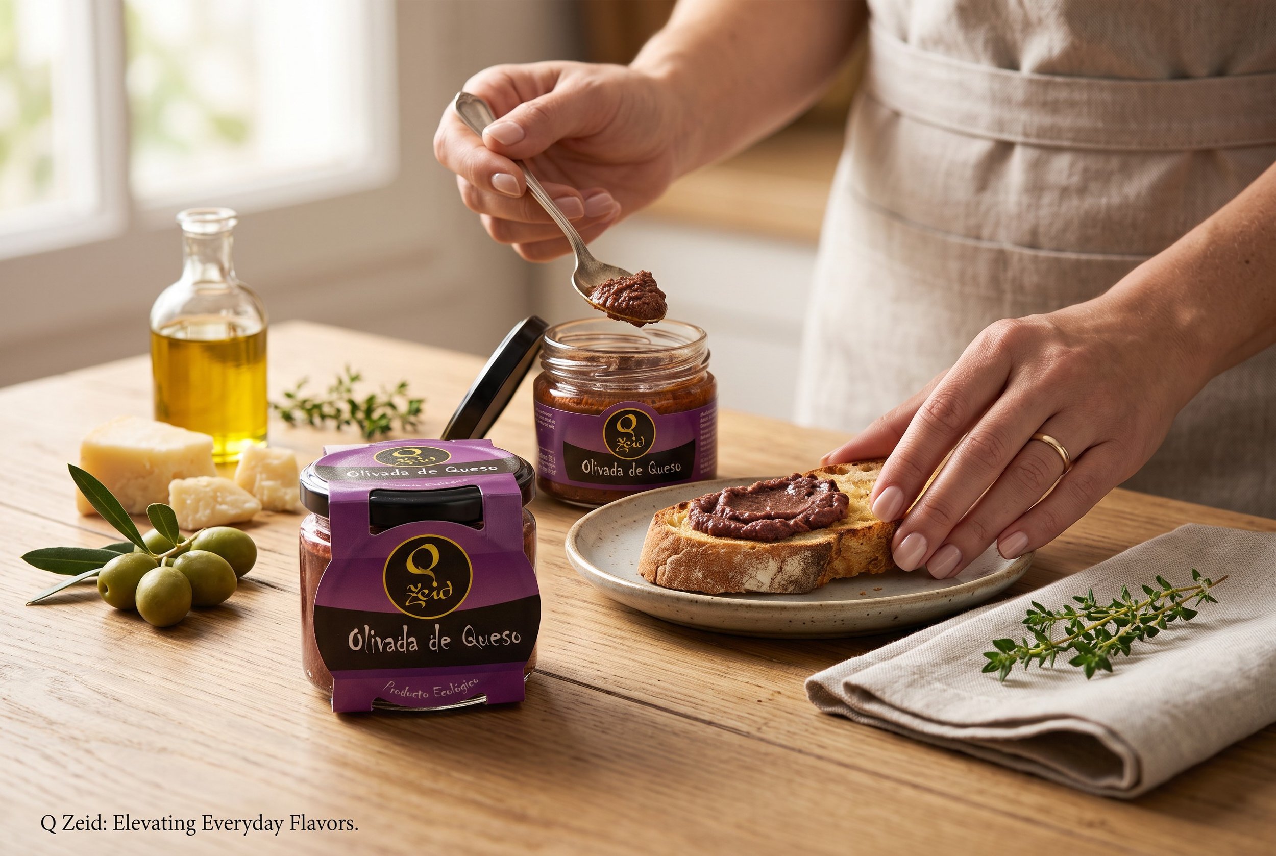 Gourmet olive and goats cheese pate