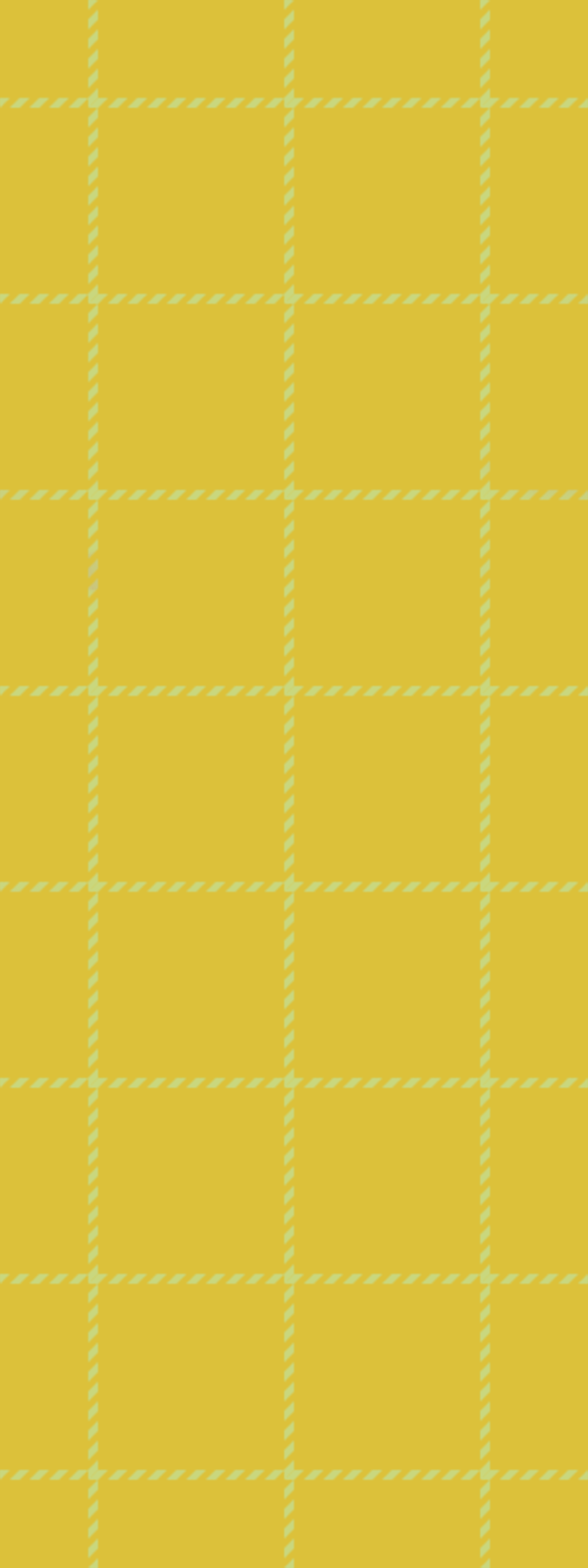 Yellow background with light blue grid pattern.