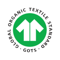 Logo of the Global Organic Textile Standard (GOTS) featuring a green circle with a stylized 'GOTS' acronym inside.