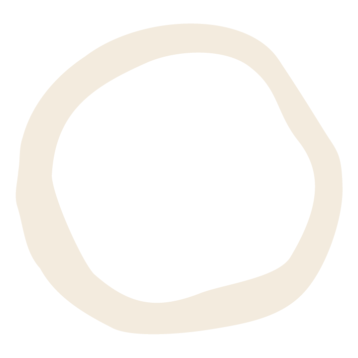 A close-up drawing of a black, irregularly shaped dot encircled by a thick, off-white ring on a black background.