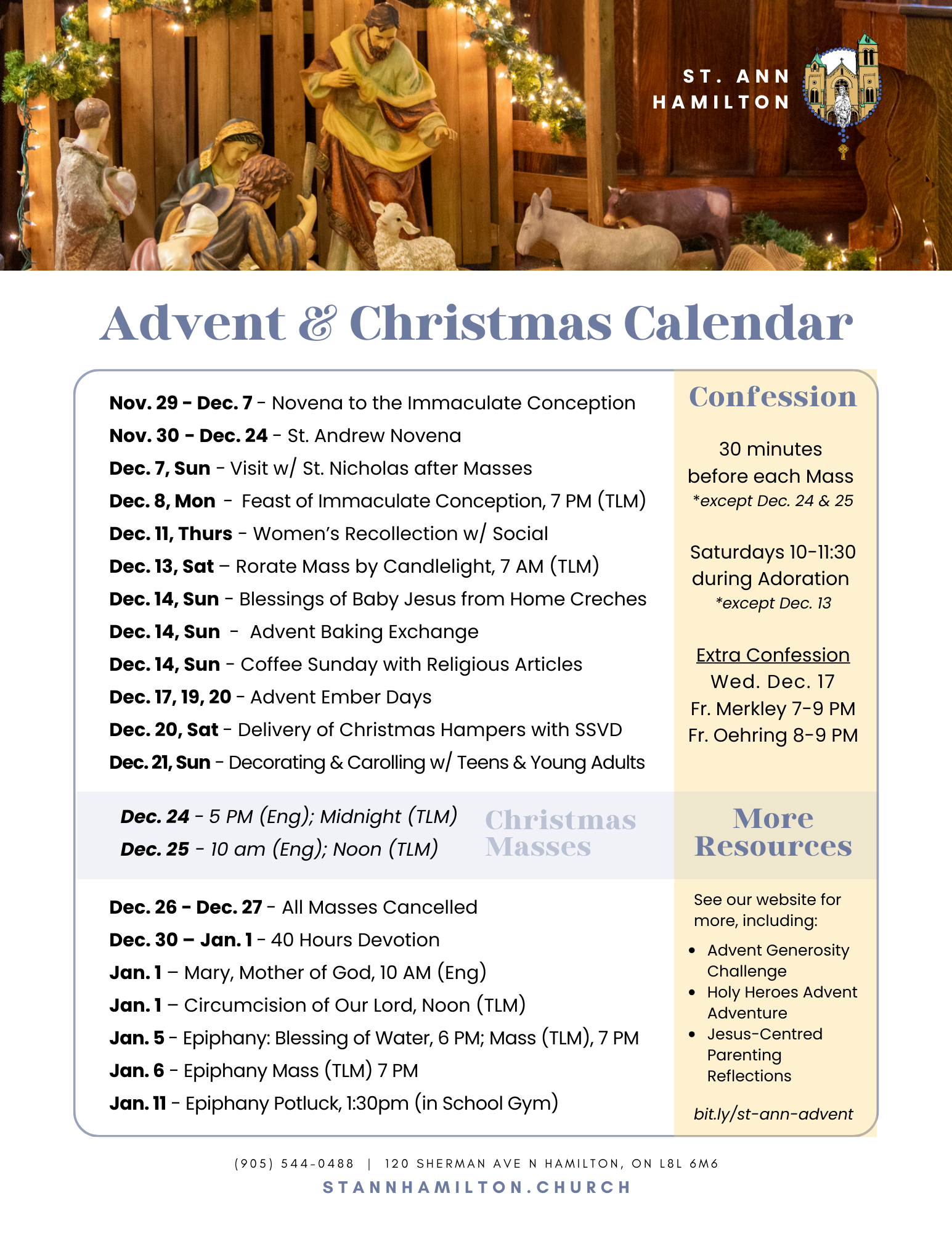 Advent and Christmas at St. Ann Hamilton — St. Ann Hamilton, image size:1545x2000