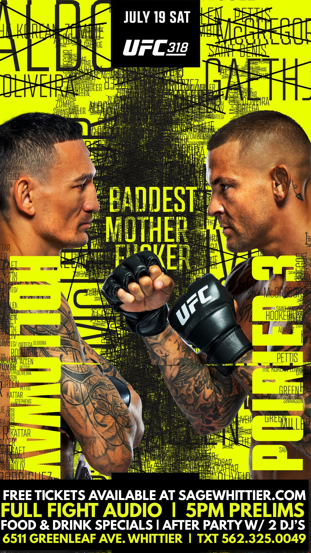 🥊 Join Us for UFC 318 Fight Night + Raffle Giveaway at Sage Whittier!