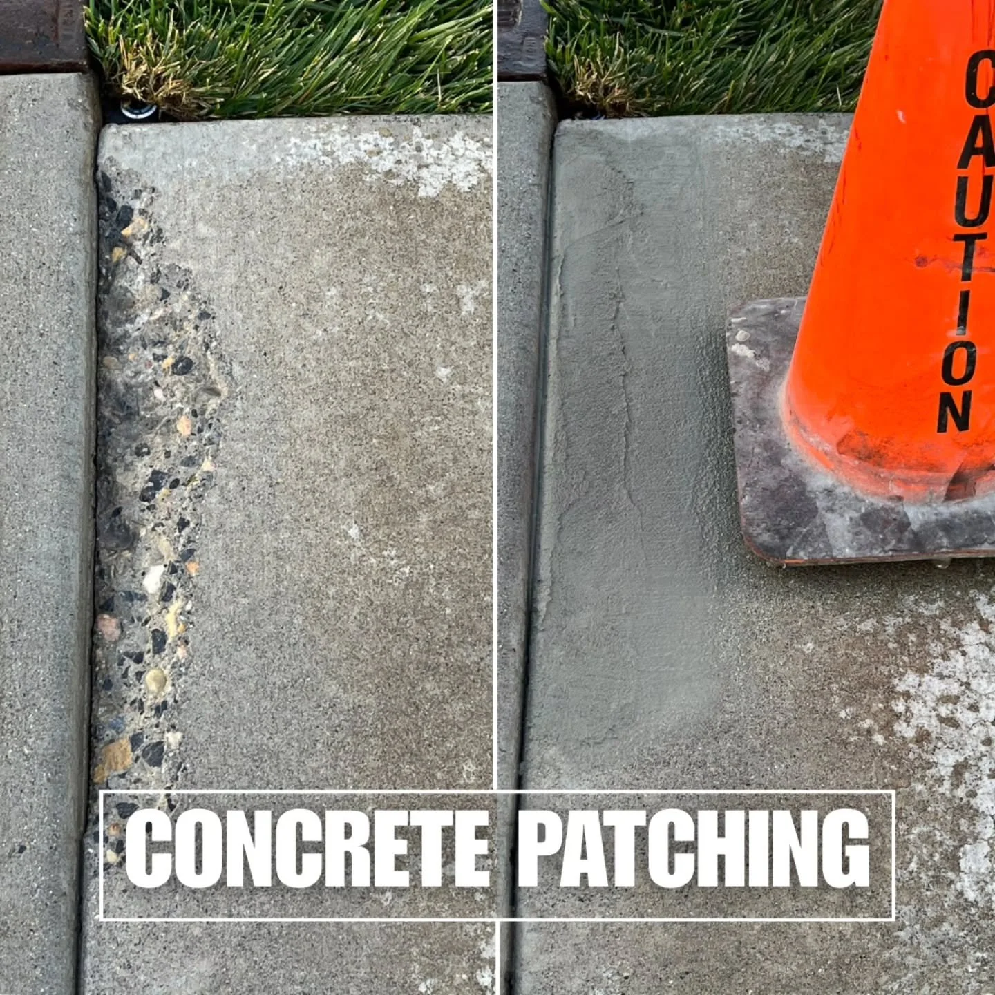 Sometimes all you need is a simple patch job! Once this application cures, it will seamlessly blend with the surrounding concrete. ✨️ 

#ConcreteRepair #ConcretePatching #BeforeAndAfter #Surfacepro #localbusiness