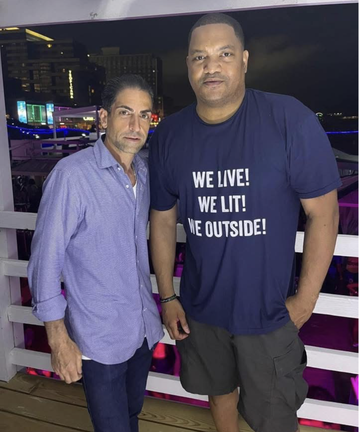 Mayor Small with Beach Bar Co-Owner