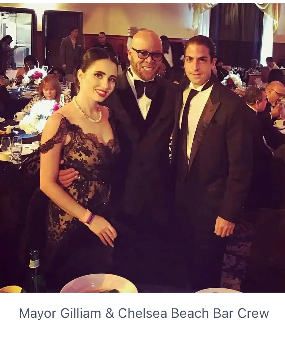 Beach Bar Owner with Mayor Gilliam (historically connected to city)