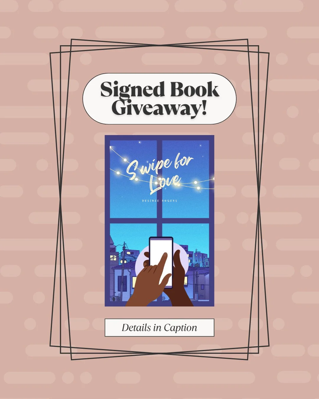 ✨ Swipe for Love Signed Paperback Giveaway! ✨⁠
⁠
To celebrate the release of Swipe for Love, I&rsquo;m giving away one signed paperback copy of the book! 💖⁠
⁠
Here&rsquo;s how to enter:⁠
1️⃣ Follow me (@author_desireerogers)⁠
2️⃣ Like this post⁠
3️⃣