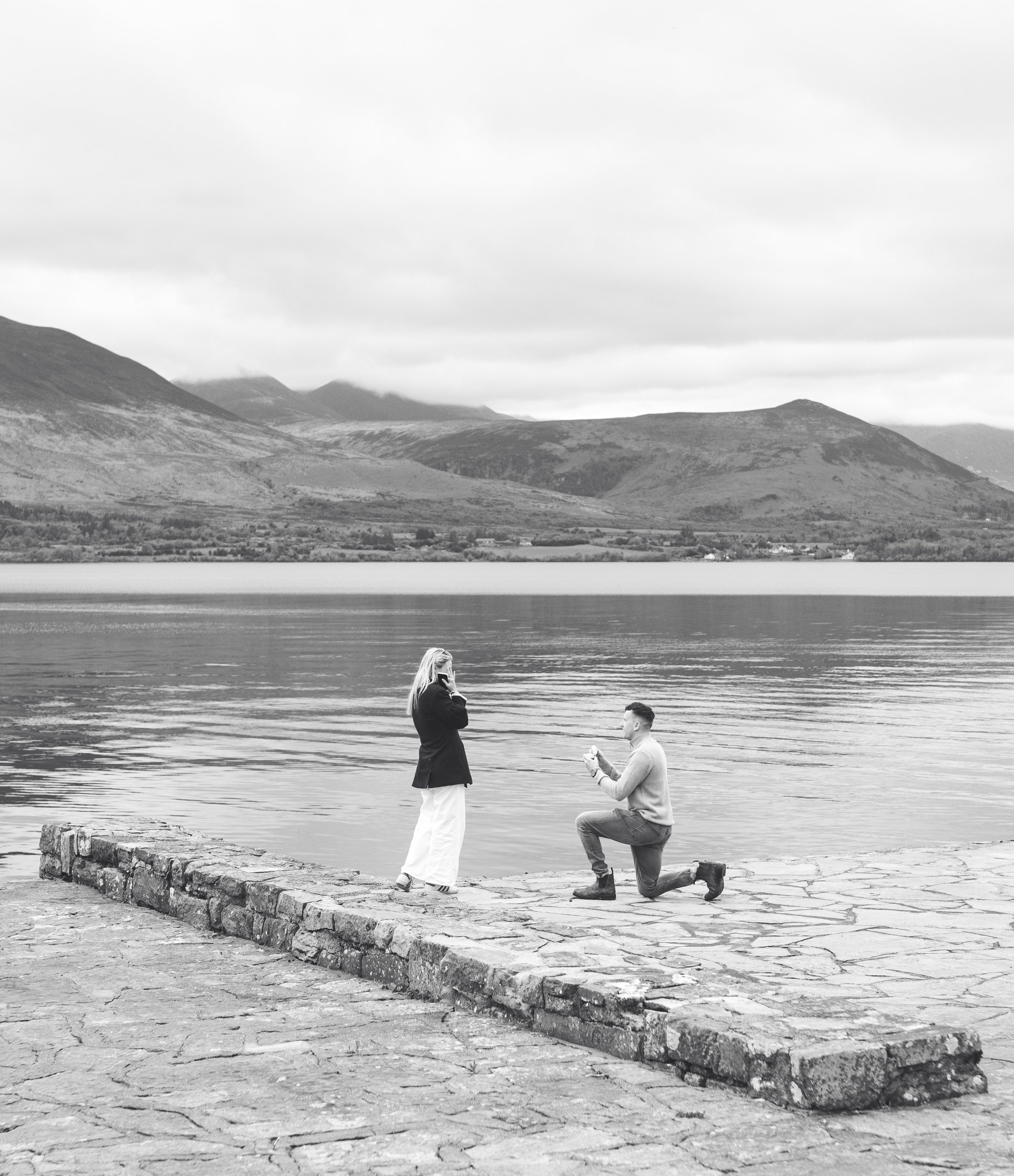 romantic marriage proposal in Killarney Europe hotel resort