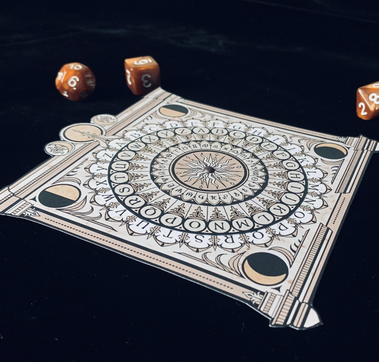 Zodiac Cipher Wheel printable - Marble