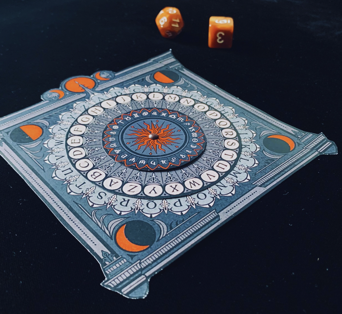 Zodiac Cipher Wheel printable - Blood Moon