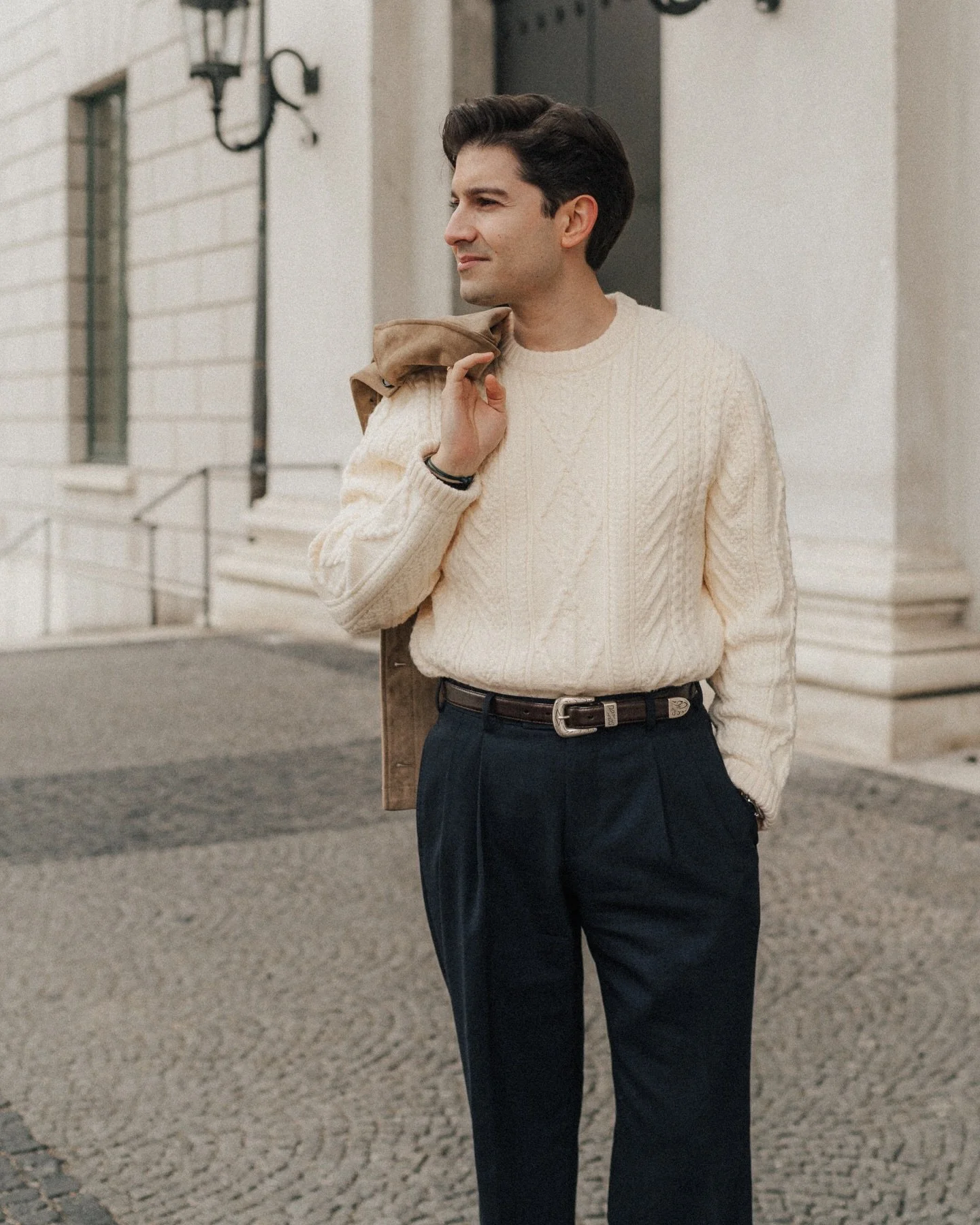 [Ad] From St. Moritz to Munich ☁️
A heritage cable-knit sweater is one of my favorite winter staples &mdash; from the mountains to the city

#menswear #cableknit #classicmenswear #gentlemenstyle #oldmoneystyle