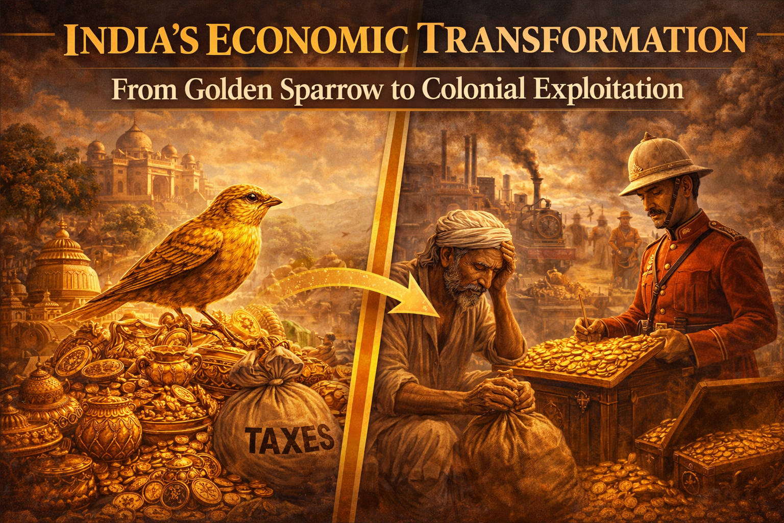 Economic Impact of British Colonial Rule in India Part 4: From Golden Sparrow to Colonial Exploitation