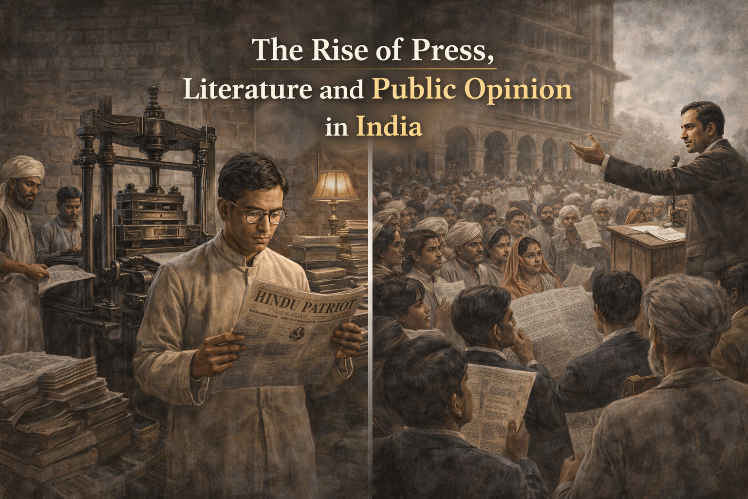 The Rise of Press, Literature and Public Opinion in India