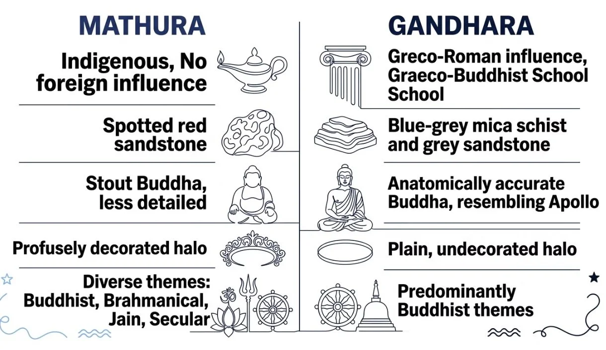 Mathura vs. Gandhara: A Comparative Analysis