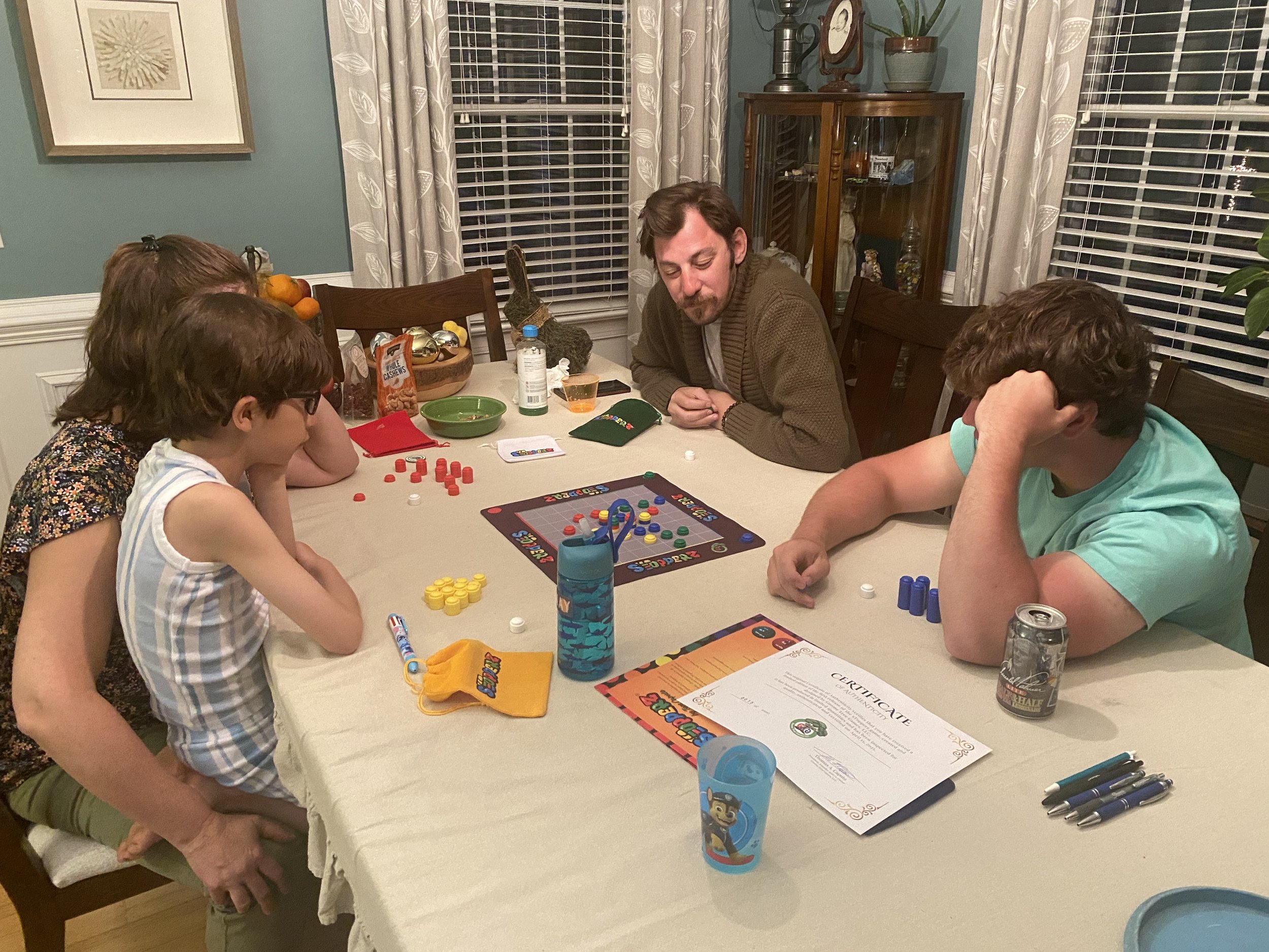 Jonathan, Renee, Matt and Gabe duking it out!