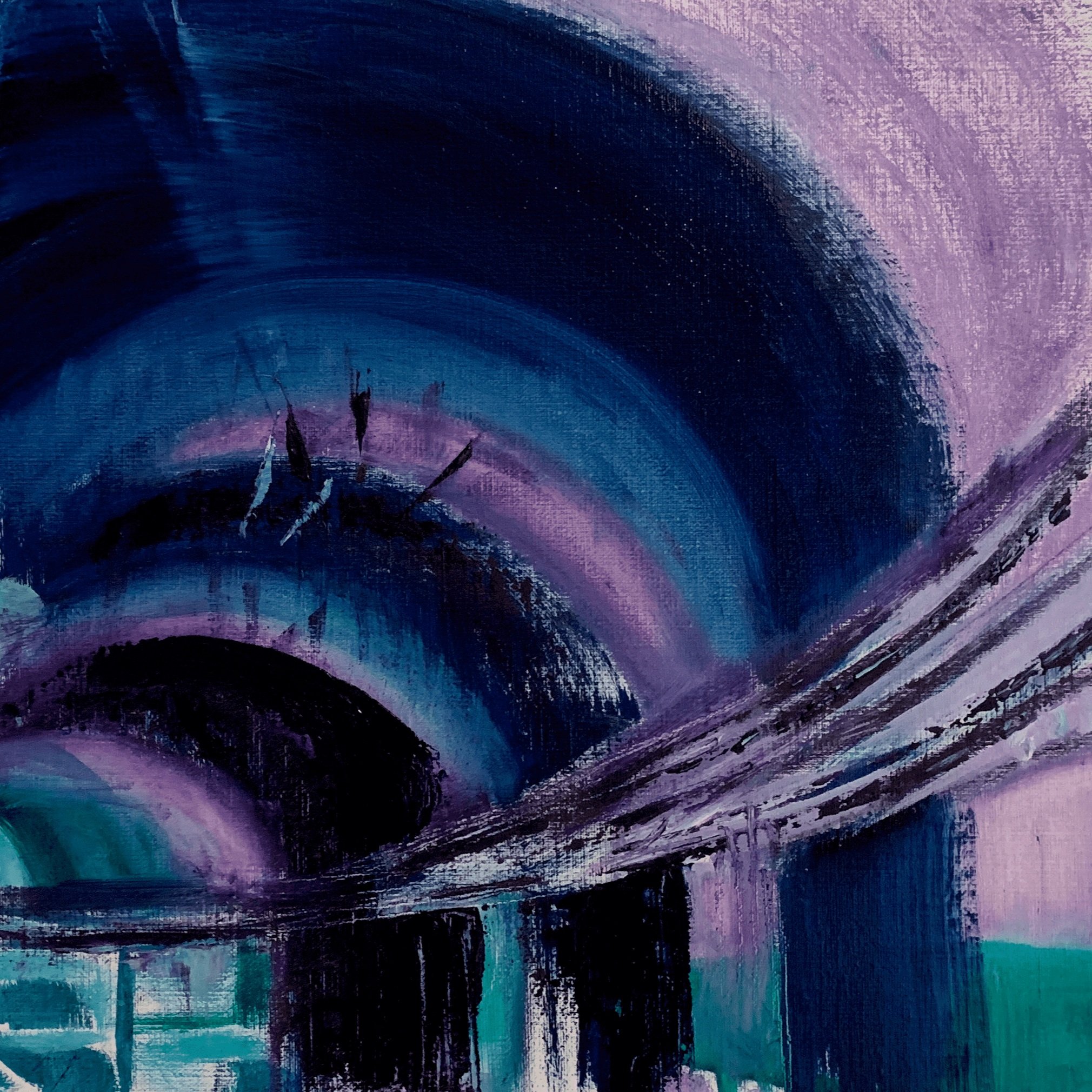 PROFUNDIDADE DE CAMPO II, 2022 SÉRIE ESPAÇO NO ECRÃ ÓLEO SOBRE LINHO 30 X 30 CM