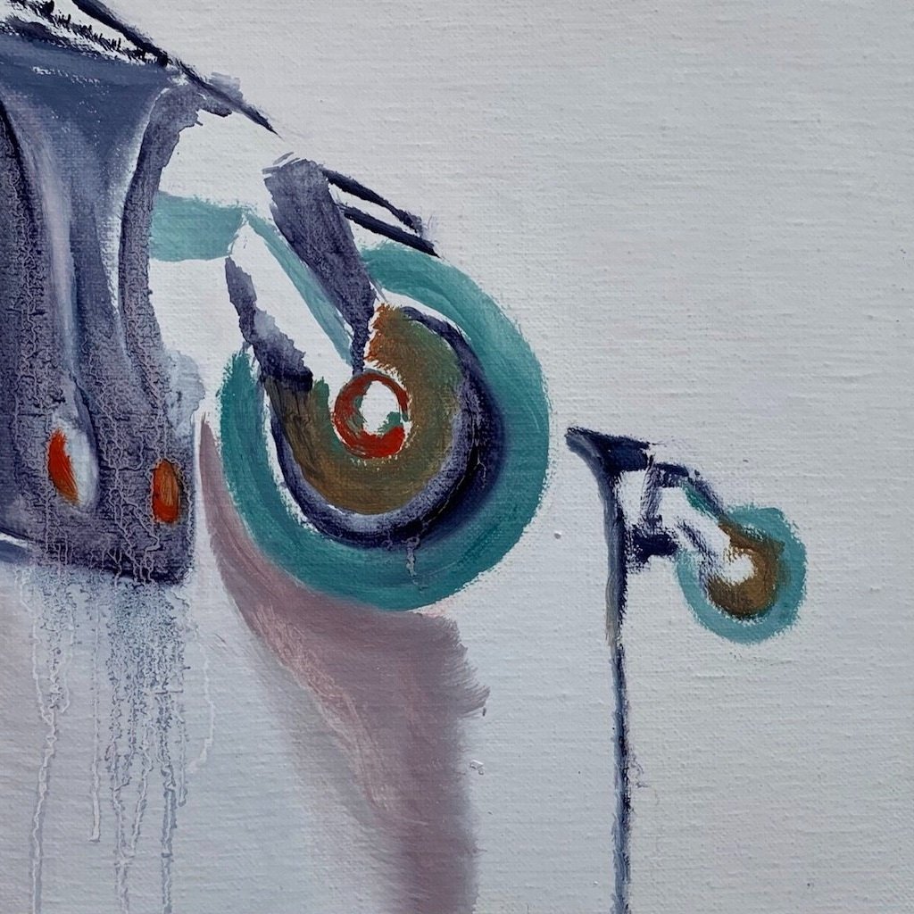 RETRATO NA PAREDE, 2021 SÉRIE MOVIMENTO DE CÂMERA ÓLEO SOBRE LINHO 20 X 20 CM