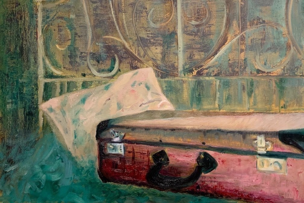 SOBRE A CAMA, 2020 ÓLEO SOBRE LINHO 84 X 59 CM