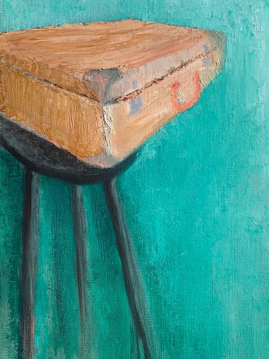 FALTANDO UM PEDAÇO, 2021 SÉRIE É NO INTERIOR QUE ELAS VIVEM ÓLEO SOBRE LINHO 28.5 X 20.5 CM