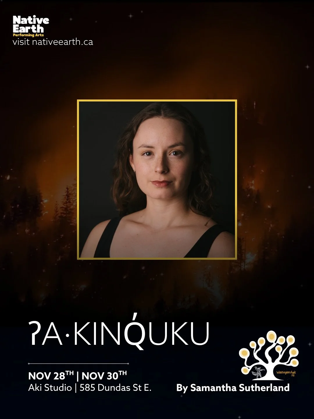 ʔa&middot;kinq̓uku by Samantha Sutherland 🍂

&ldquo;Fire ignites, grows, burns, and devours.  Once it decays, what destruction does it leave behind?  How does the earth regrow out of the ashes?&rdquo; 🌾

Friday Nov 28
7:30pm | Aki Studio
$15

Sunda