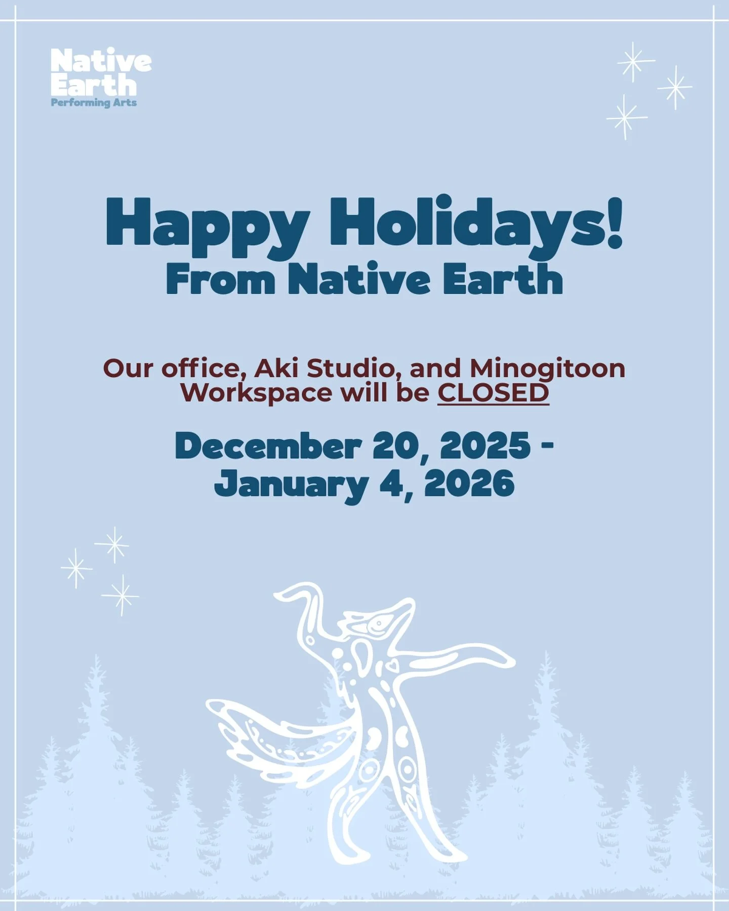 The NEPA staff will be taking a well-deserved break this holiday season! We will be closing our doors until January 4th! Wishing you happy holidays. We&rsquo;ll see you again in the new year ❄️