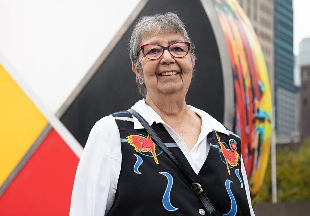 Native Earth Performing Arts sends our deepest condolences to the family, friends, colleagues and community who knew Frances Sanderson.

Frances passed away a few weeks ago in December 2025.
She was a visionary leader with exceptional history with a 
