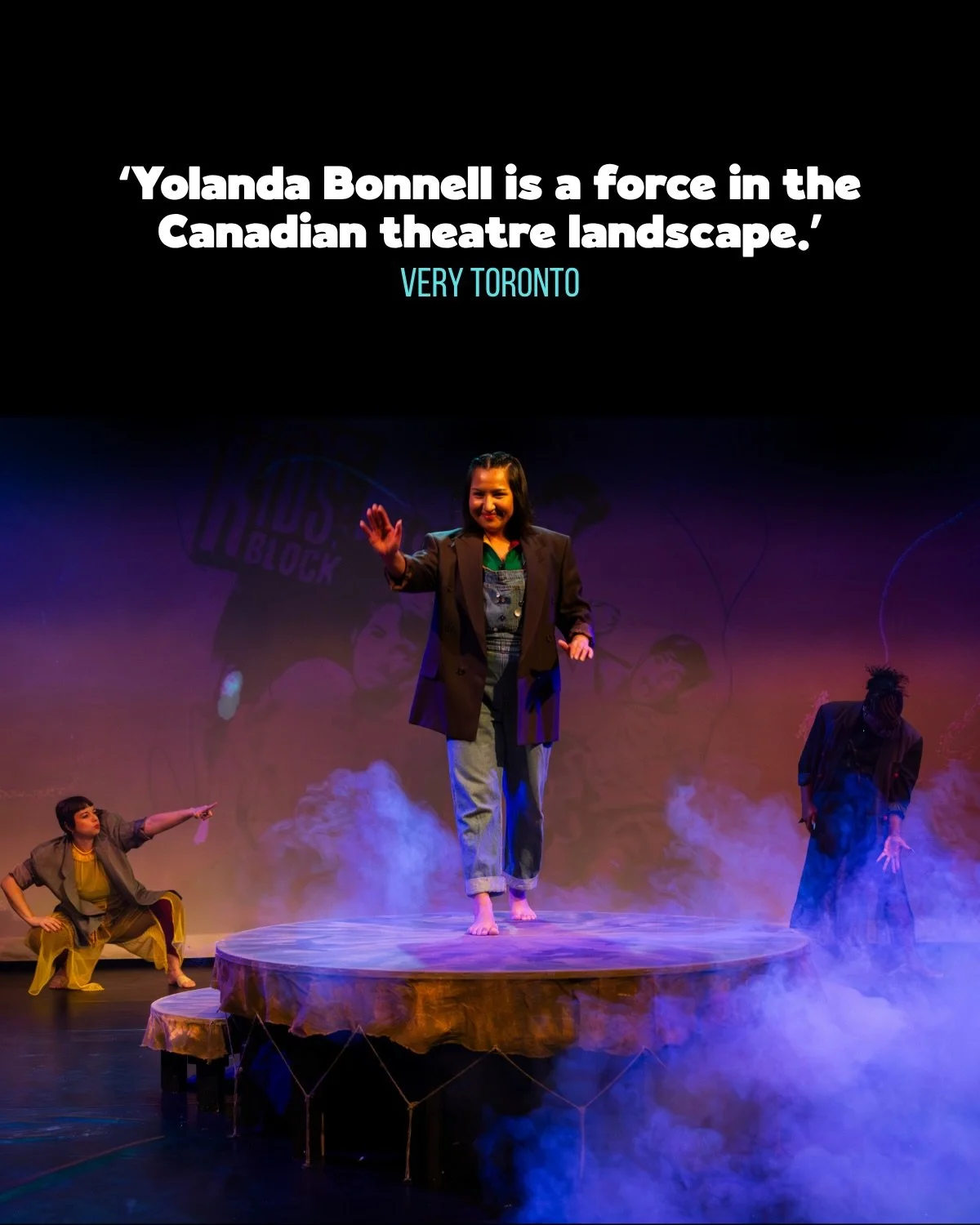 Praise for WHITE GIRLS IN MOCCASINS 💛
Performances continue this weekend!

&lsquo;Yolanda Bonnell is a force in the Canadian theatre landscape.&rsquo; &mdash; Very Toronto

&lsquo;Seeing a play about reclamation in a space that is a physical manifes