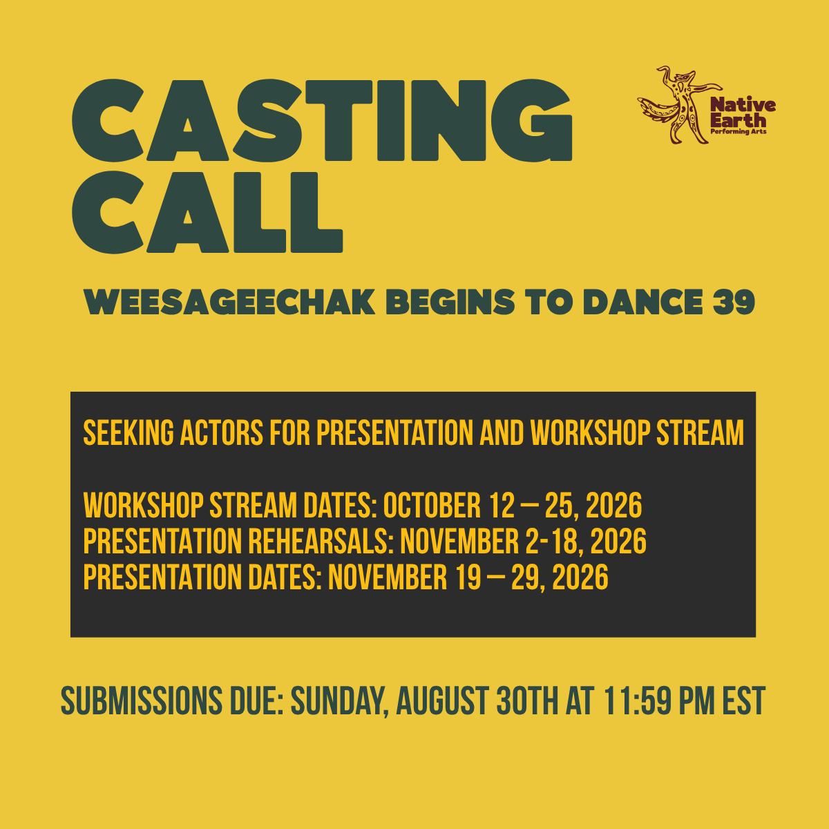 Casting Call: Weesageechak Begins to Dance 39