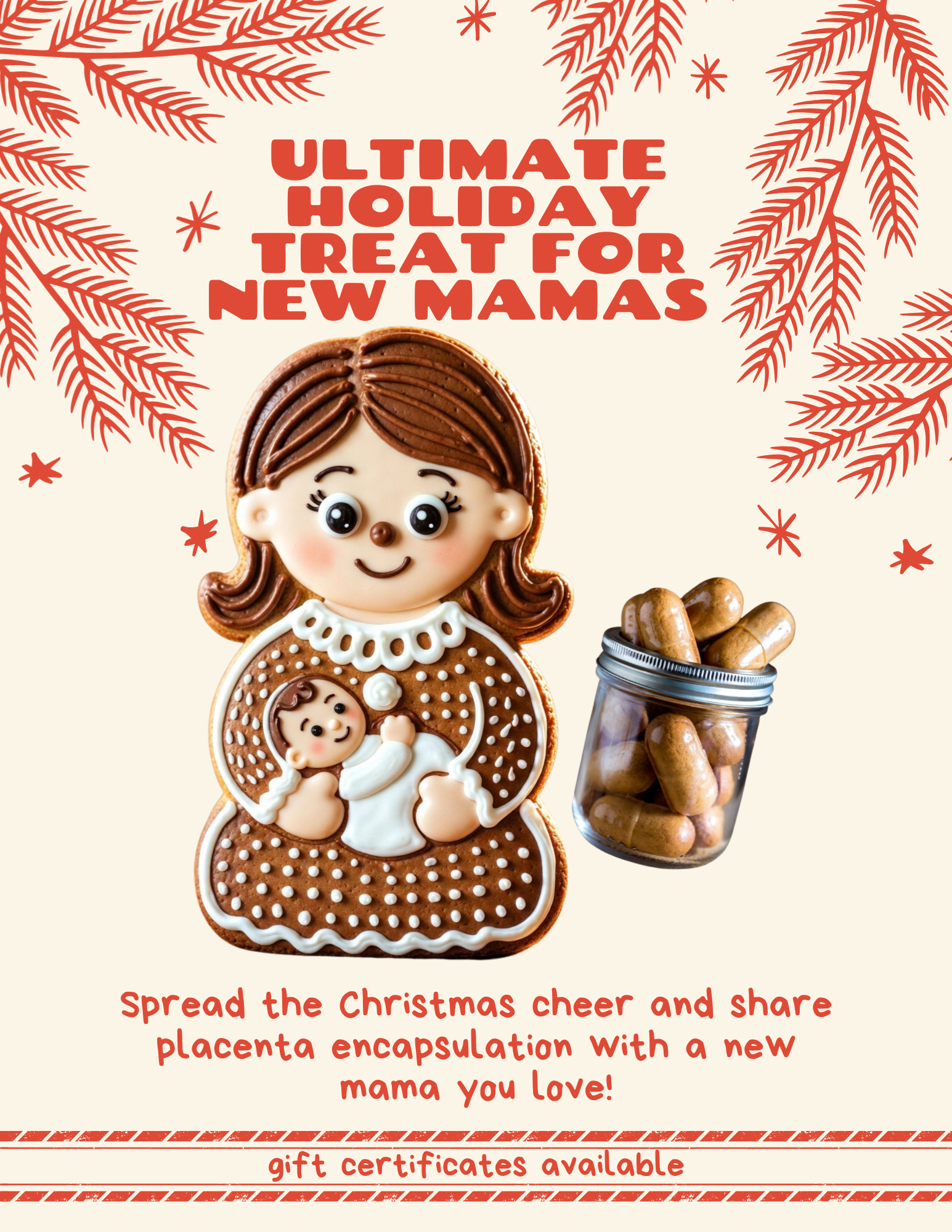 christmas gift certificate for placenta sale