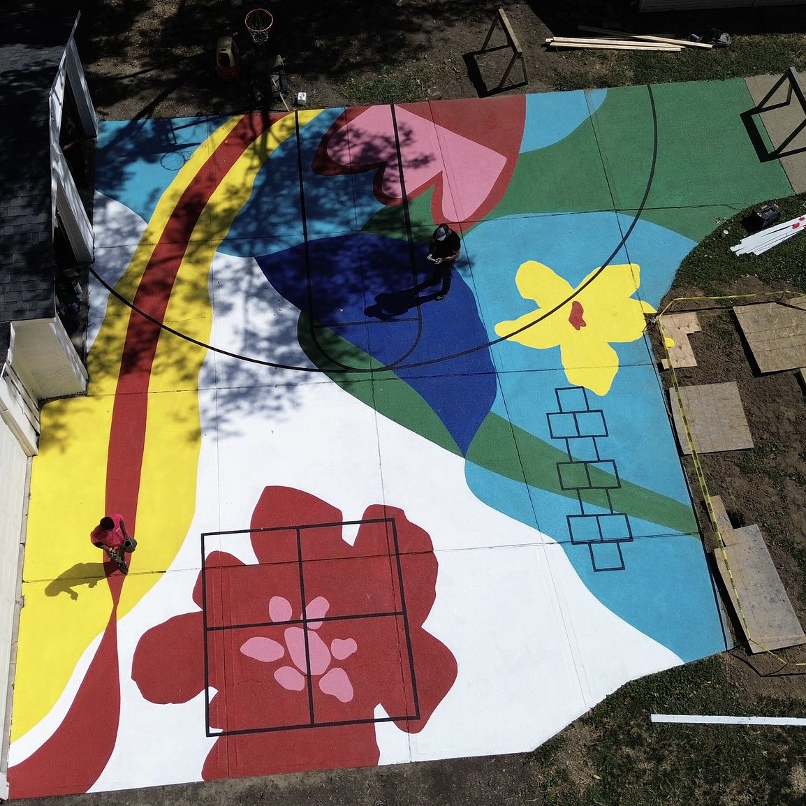 Pavement mural I lead