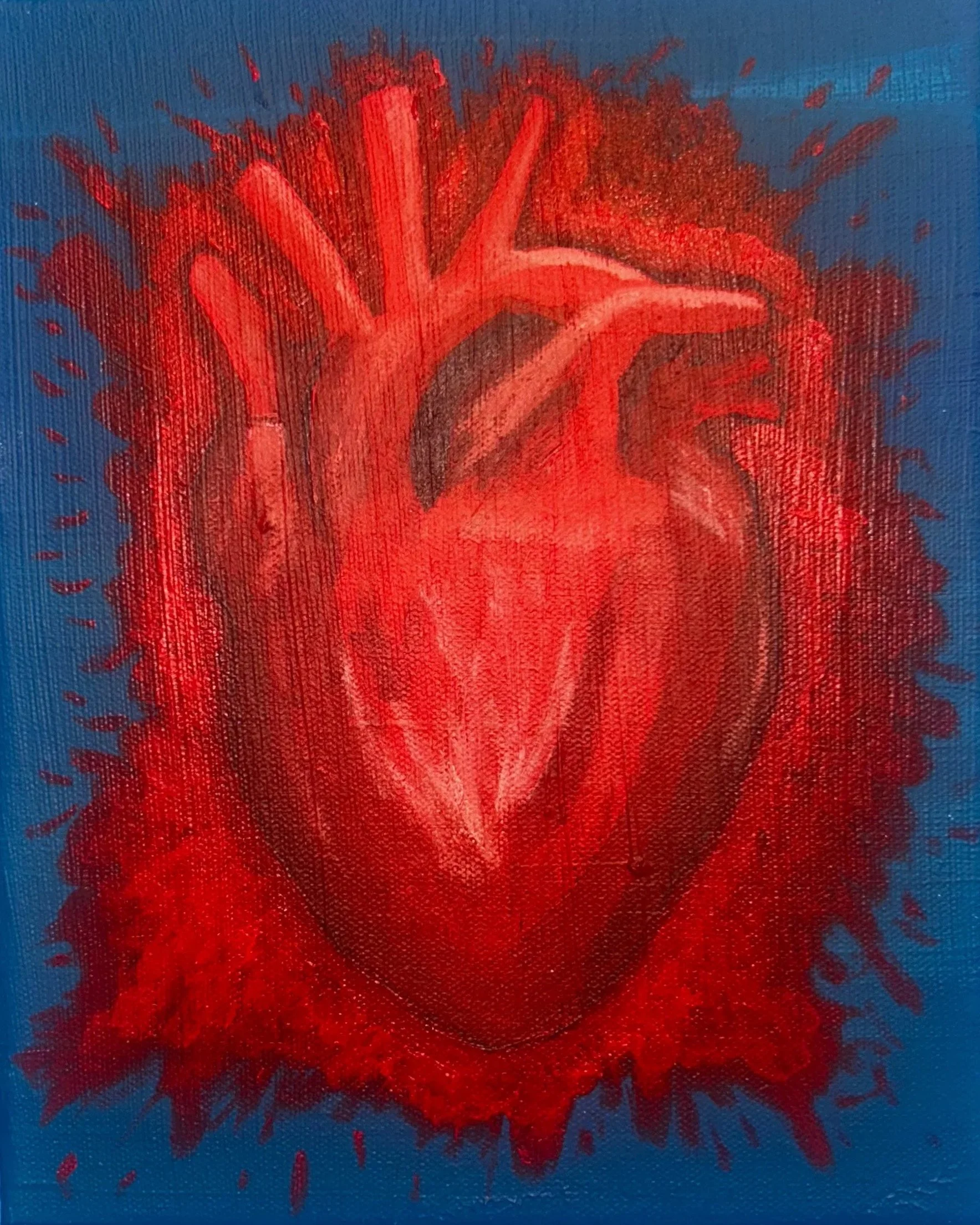 "all in" 10"x8" acrylic (2024)