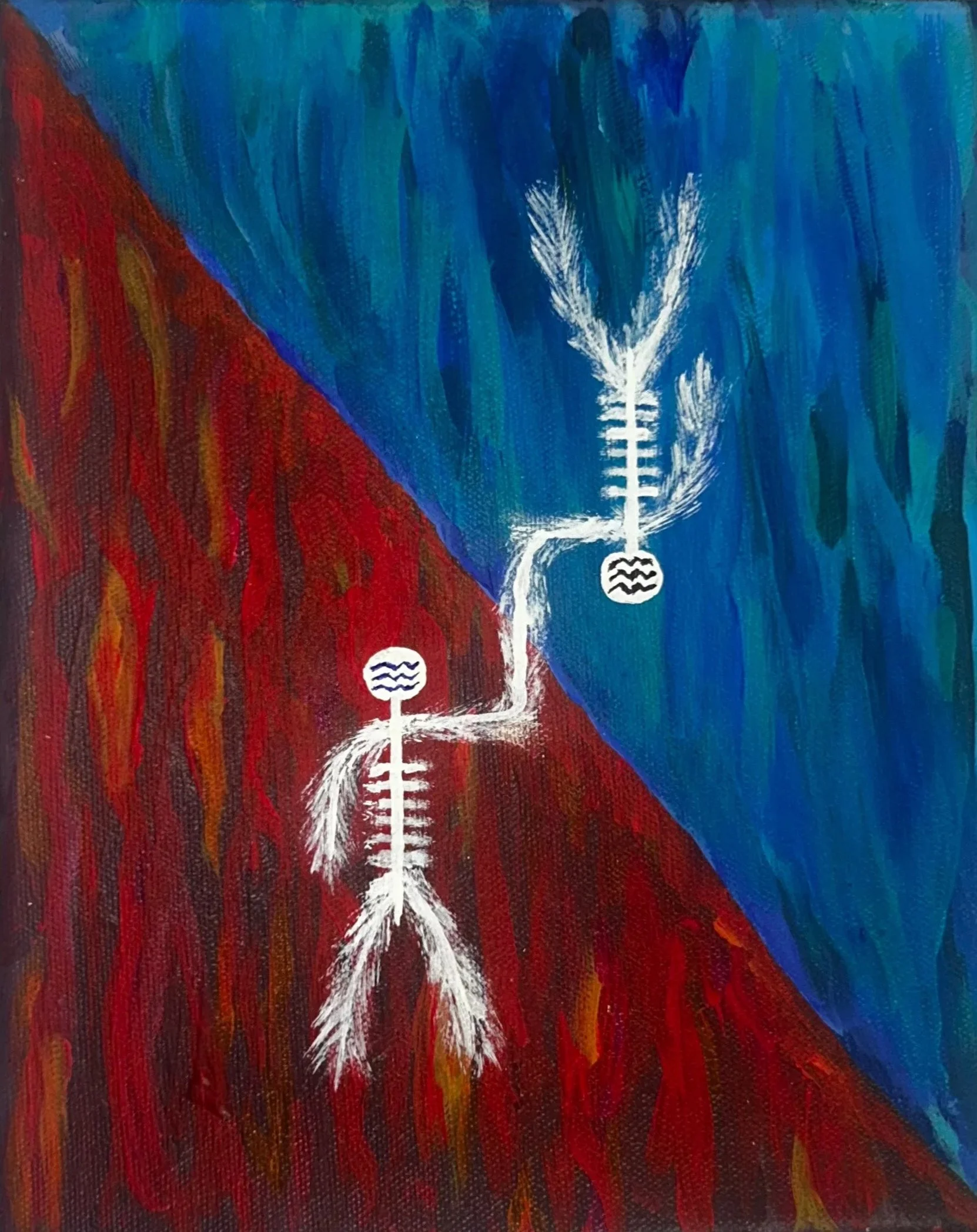 "one" 8"x10" acrylic (2024)