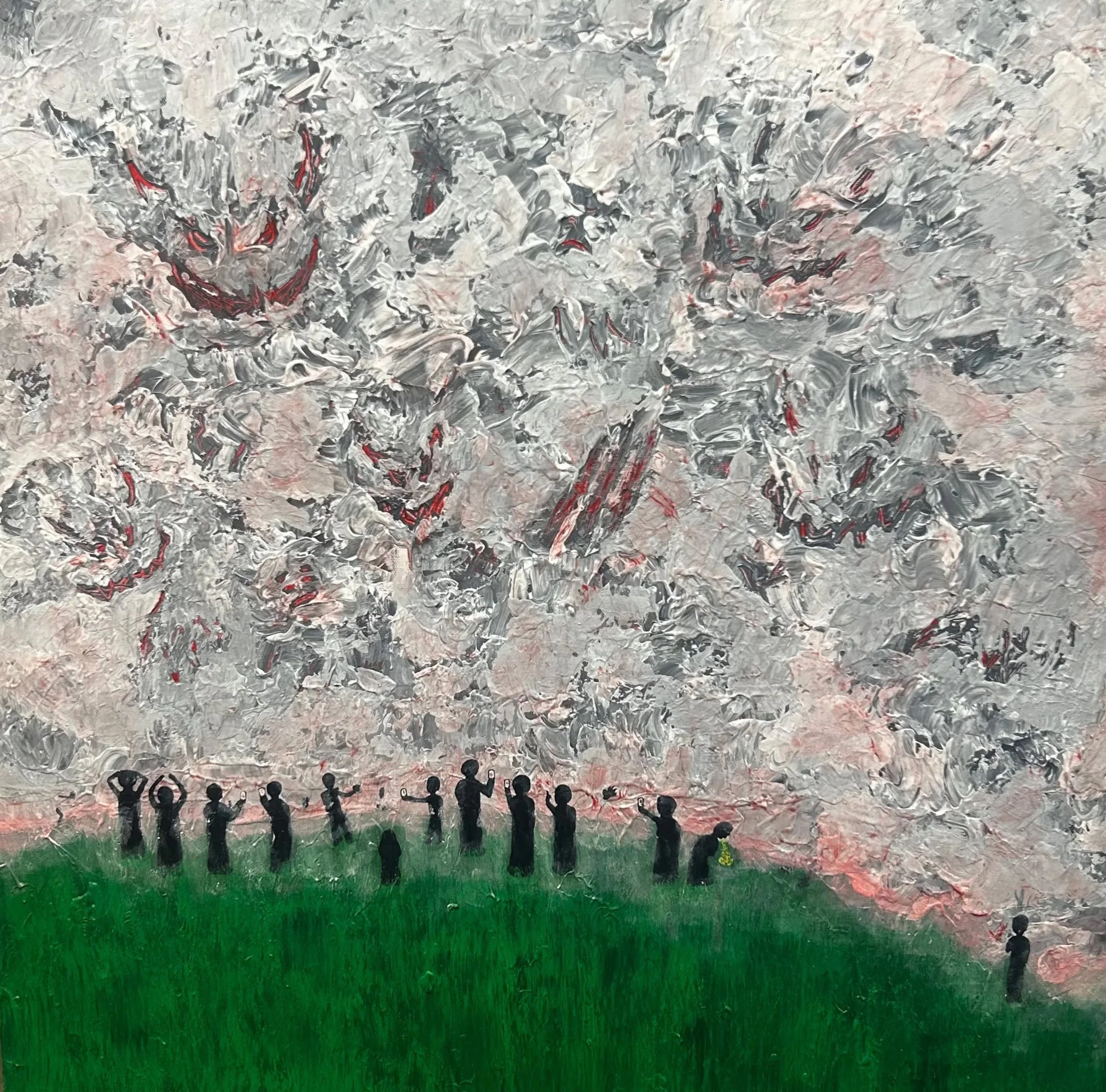 "consumers" 30"x30" acrylic (2024)