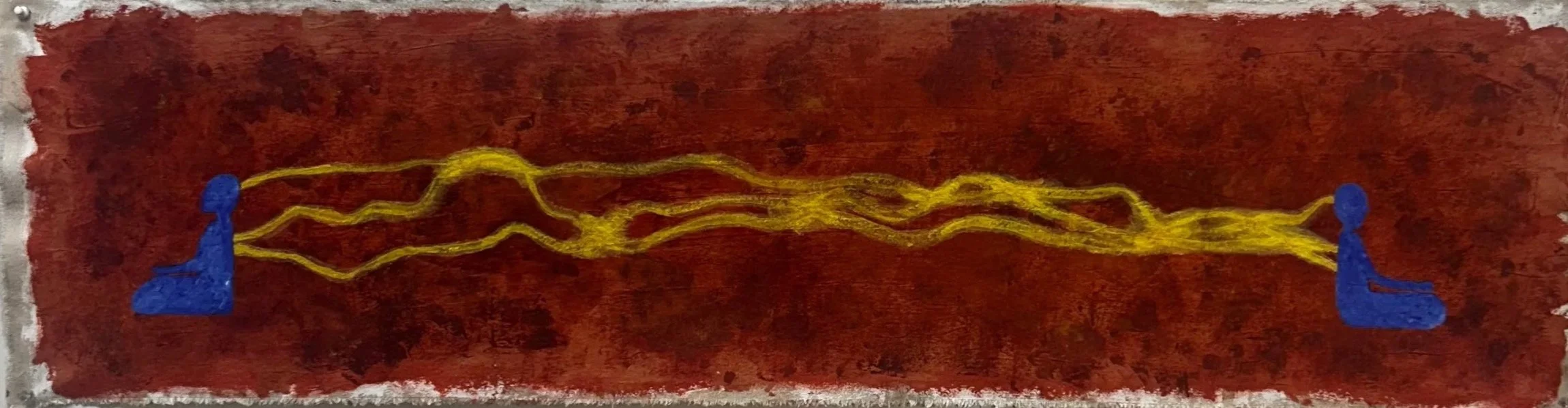 "long distance connection" 50"x12" acrylic (2025)