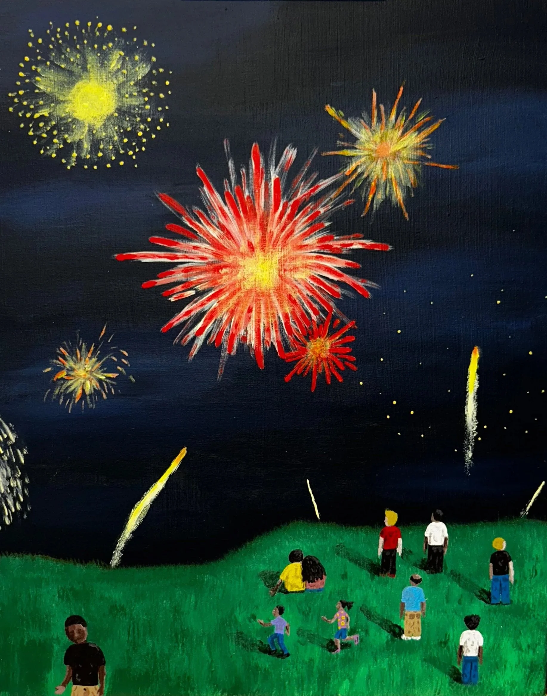 "how I am" 18"x24" acrylic (2024)