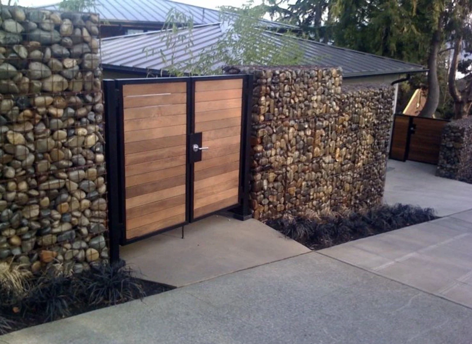Gabion walls and gates