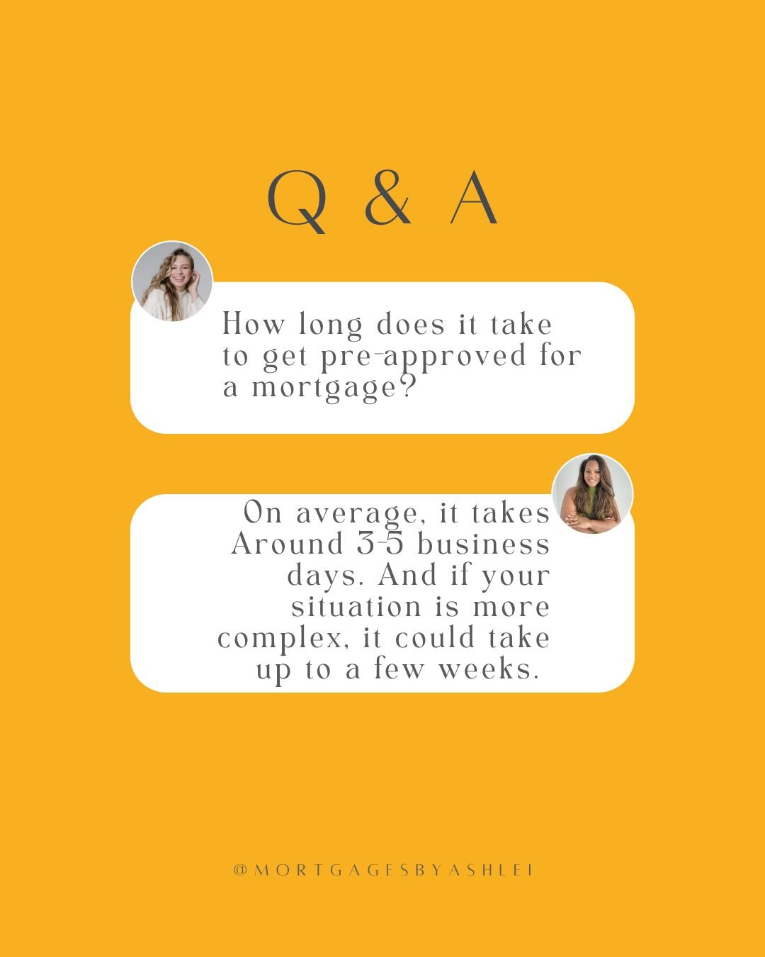&ldquo;How long does it take to get a mortgage?&rdquo;
Short answer: not forever &mdash; but definitely not overnight either 👀

📝 Pre-approval? Usually 3-5 days
🏡 Full approval (once you&rsquo;ve got a home)? Give it 5&ndash;10 business days
🚨 Go