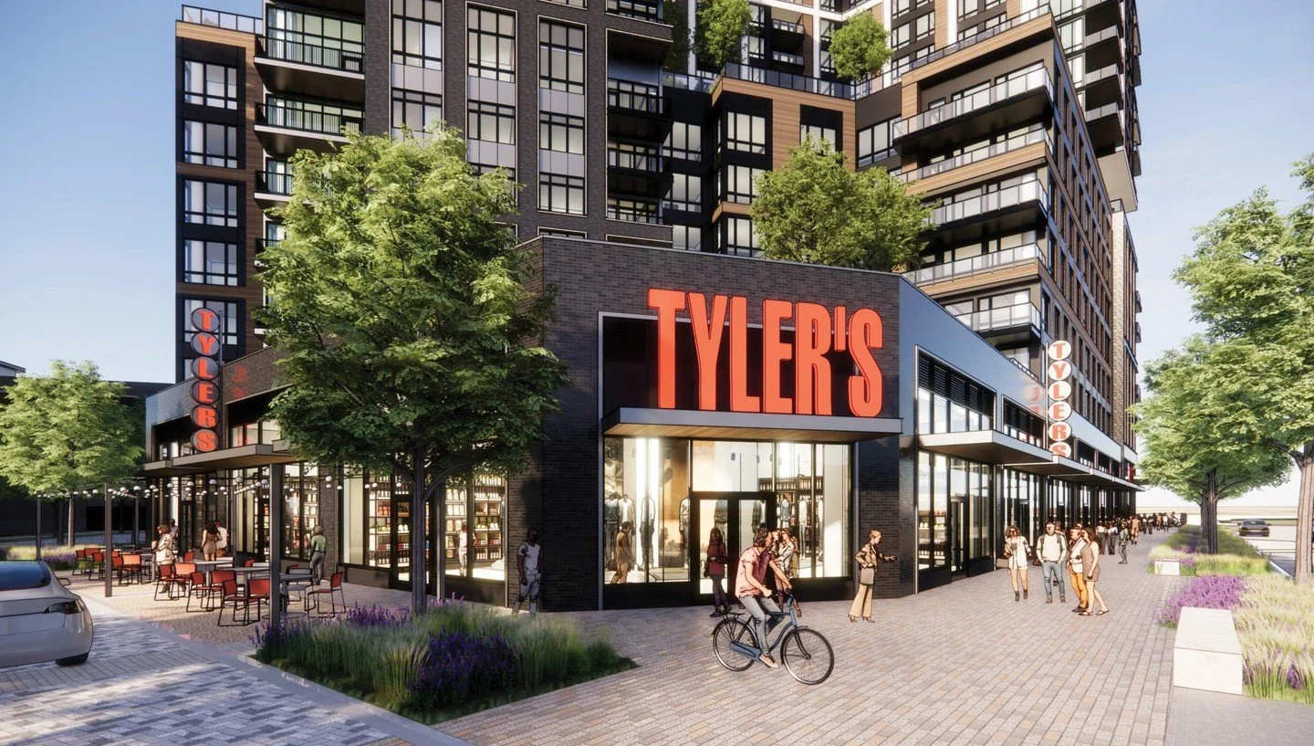 A first look at what&rsquo;s to come at Firefly Park.

This rendering showcases the future home of TYLER&rsquo;S, our first signed retail tenant, opening at the base of Aurora, Firefly Park&rsquo;s 18-story residential tower. Their arrival marks the 