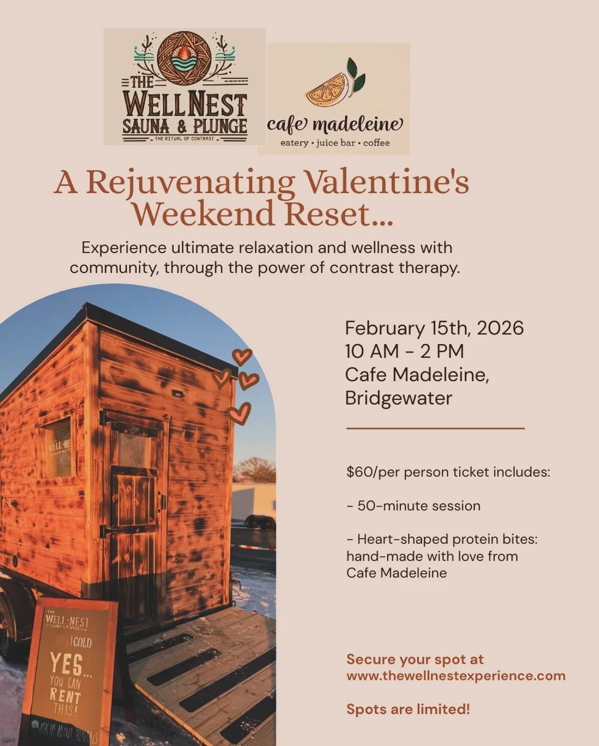 When something feels right, you return to it. Again, and again.

	After our first session here &mdash; and then another &mdash; we&rsquo;ve decided to turn this into a monthly WellNest ritual at @cafe_madeleine__ !!!

	Sauna. Cold plunge. Community. 