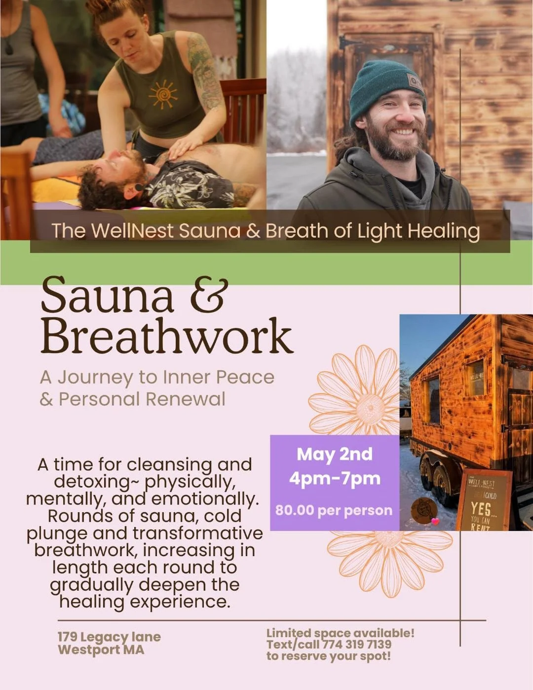 Ashley of @breathoflighthealing and Tyler from @thewellnestsauna are so excited to bring breathwork together with hot and cold therapy at @theheroncenter !

✨ This is our rescheduled date - we can&rsquo;t wait to gather with you. ✨

Join us May 2nd, 