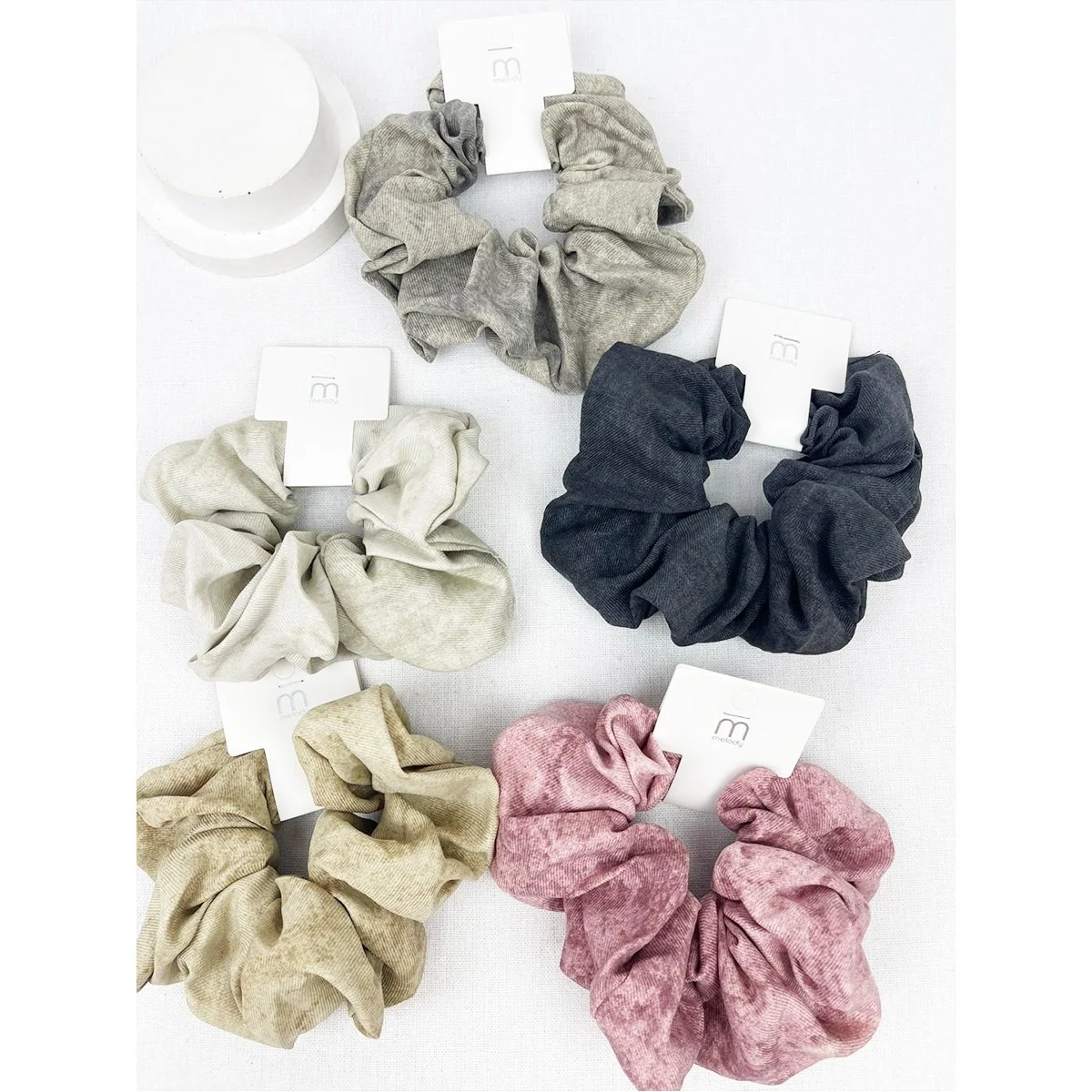 Acid Washed Jumbo Scrunchie