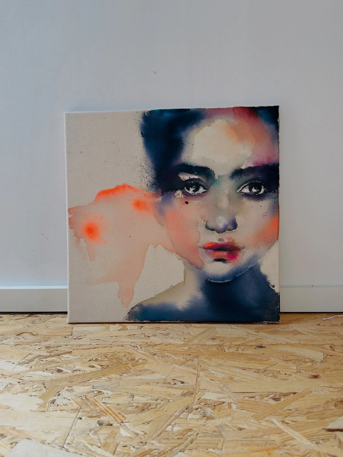 Ein anderes Bild meiner Flowing Faces in Aquarell und Acryl mit dem Titel 
„In my Mind“
Habt einen schönen Sonntag! 
#aquarell #faces #kunstfüralle #woman #andreaberheide #flowingfaces