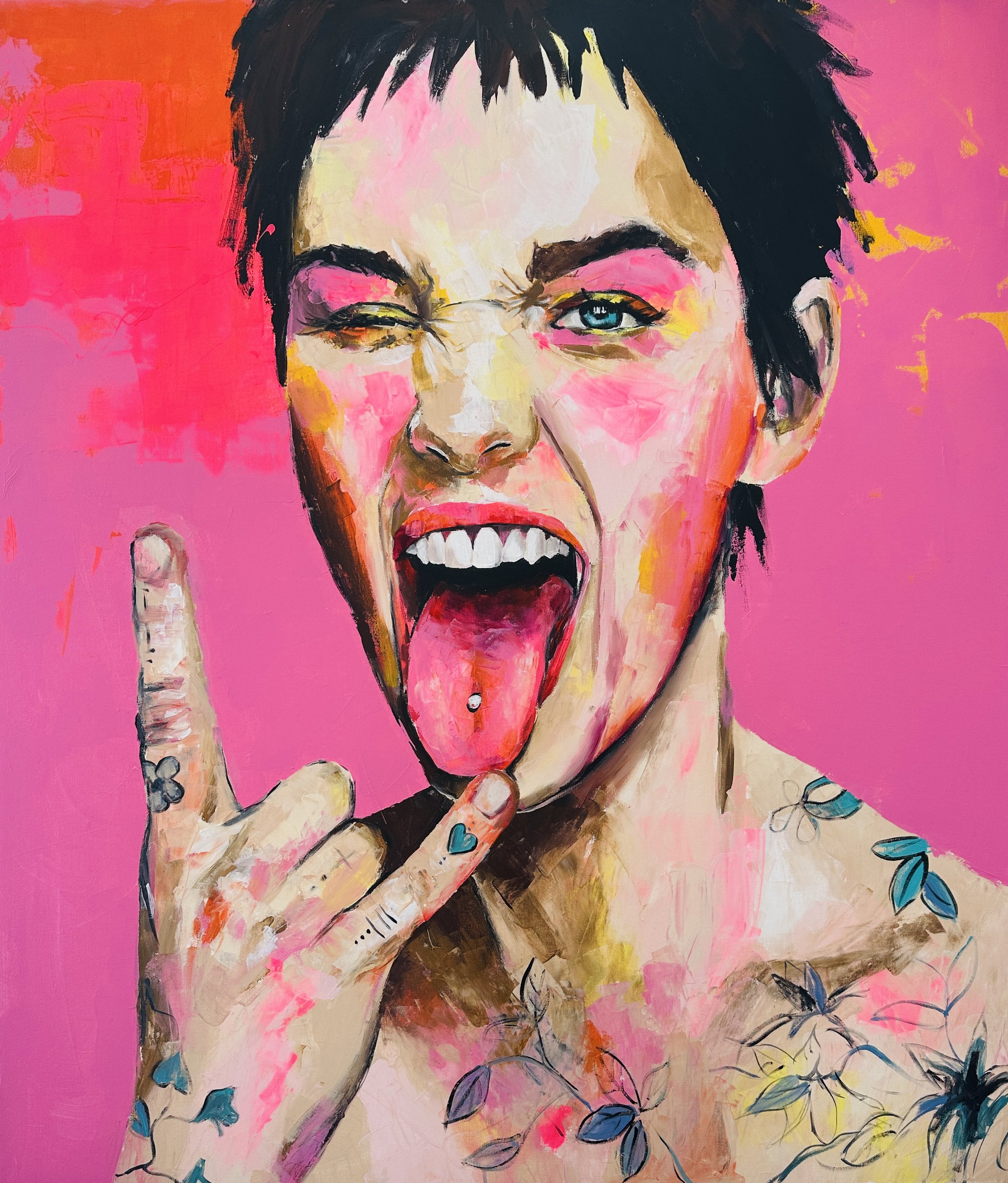 WILDHEART
Acryl auf Leinwand, 120 x 140 cm, 2025.
