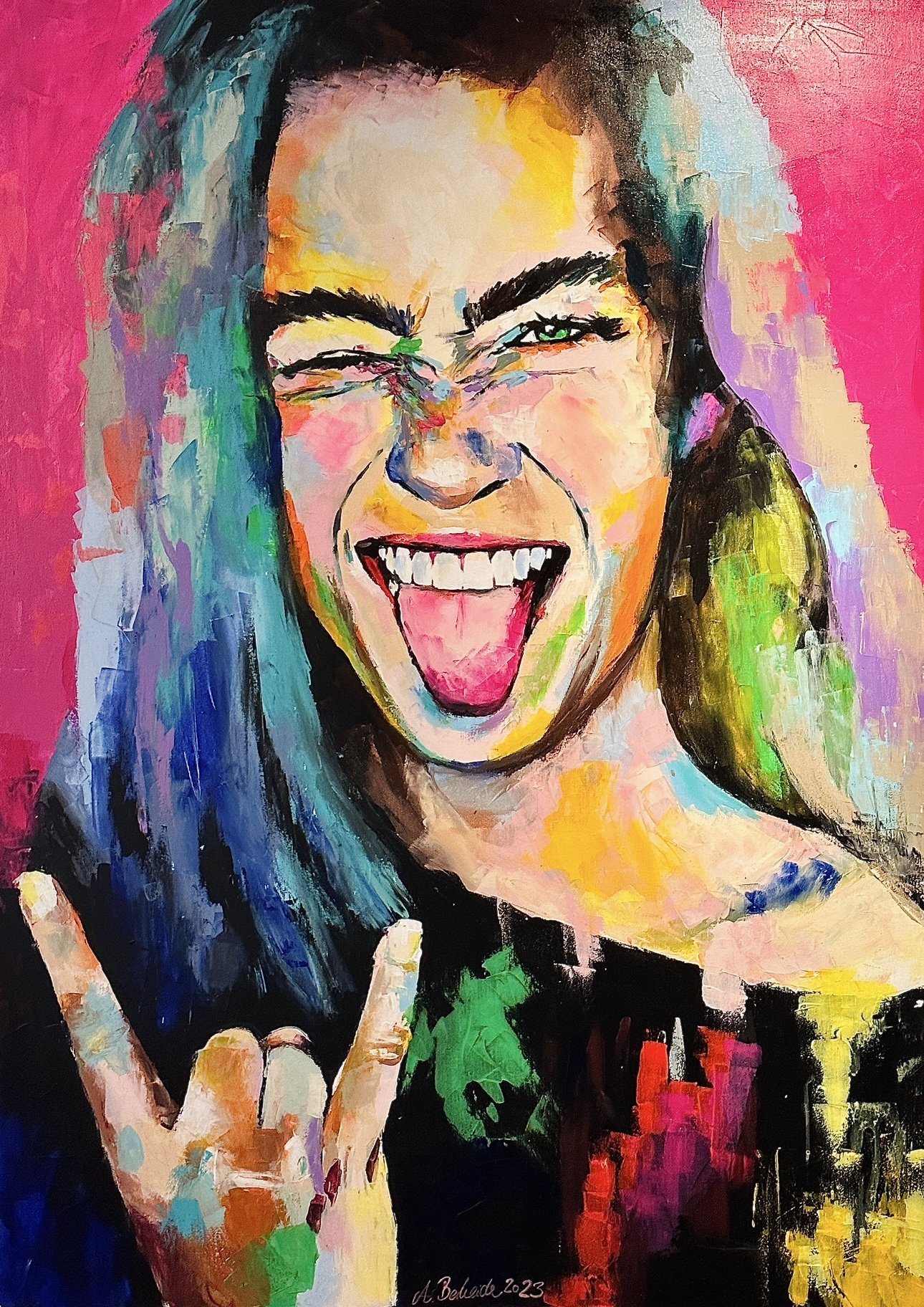 ROCK ’N' ROLL – Acrylmalerei auf Leinwand | 100x140 cm