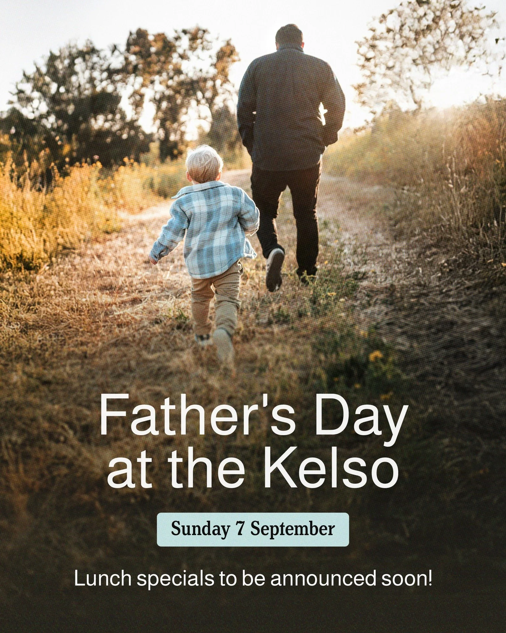 Father&rsquo;s Day Lunch at The Kelso | Sunday 7 September | Book Now!

Bring the whole crew and treat Dad to a cracking pub lunch. Chef&rsquo;s lunch specials will be announced soon, so keep an eye on this space!

Tables will go fast, so please book