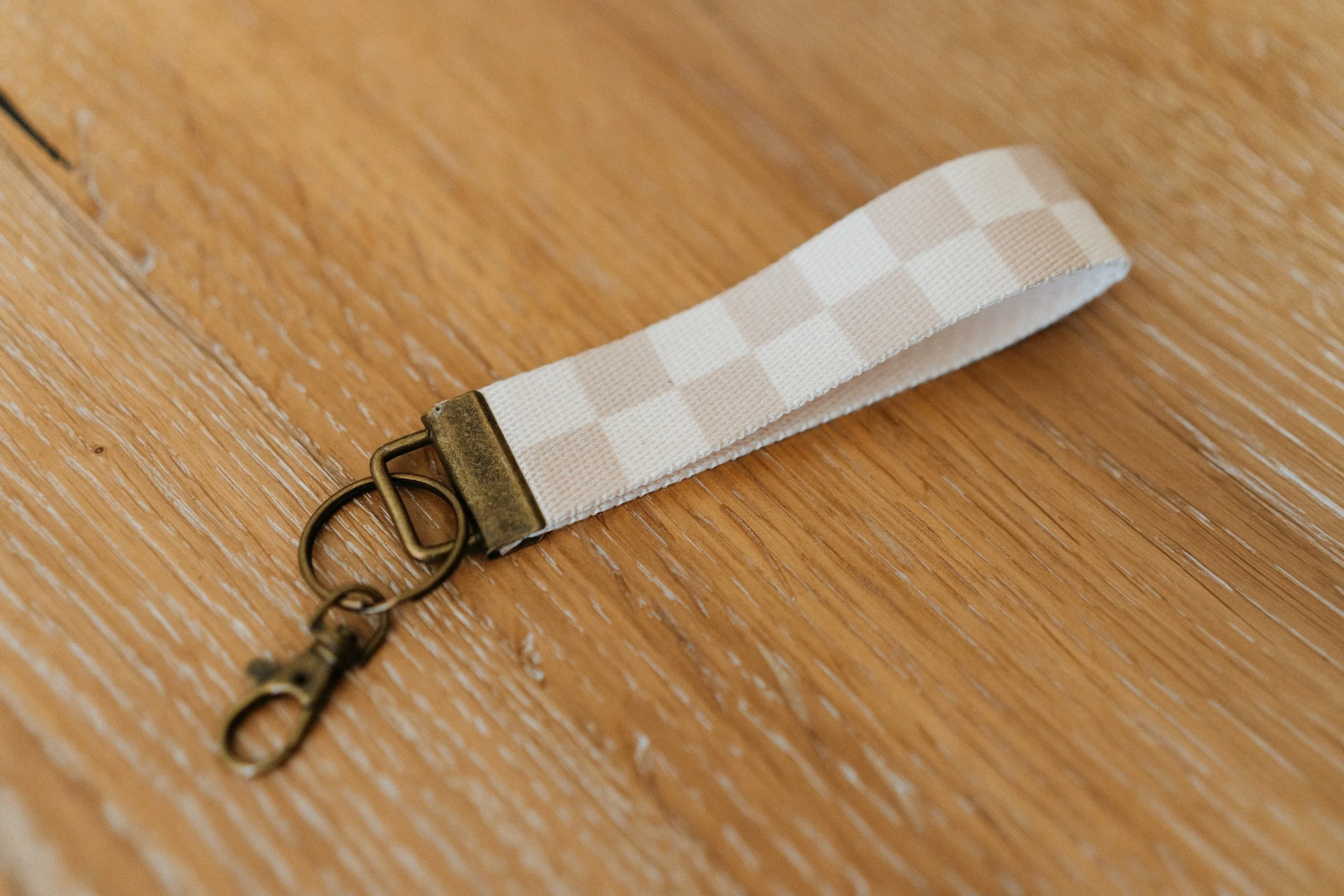 Canvas Wristlet Keychain Lanyard