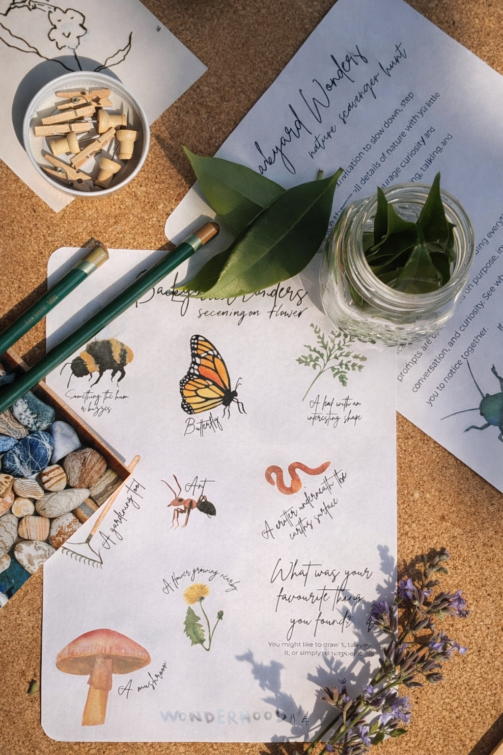 Backyard Wonders – Hand-Painted Scavenger Hunt (Digital PDF)