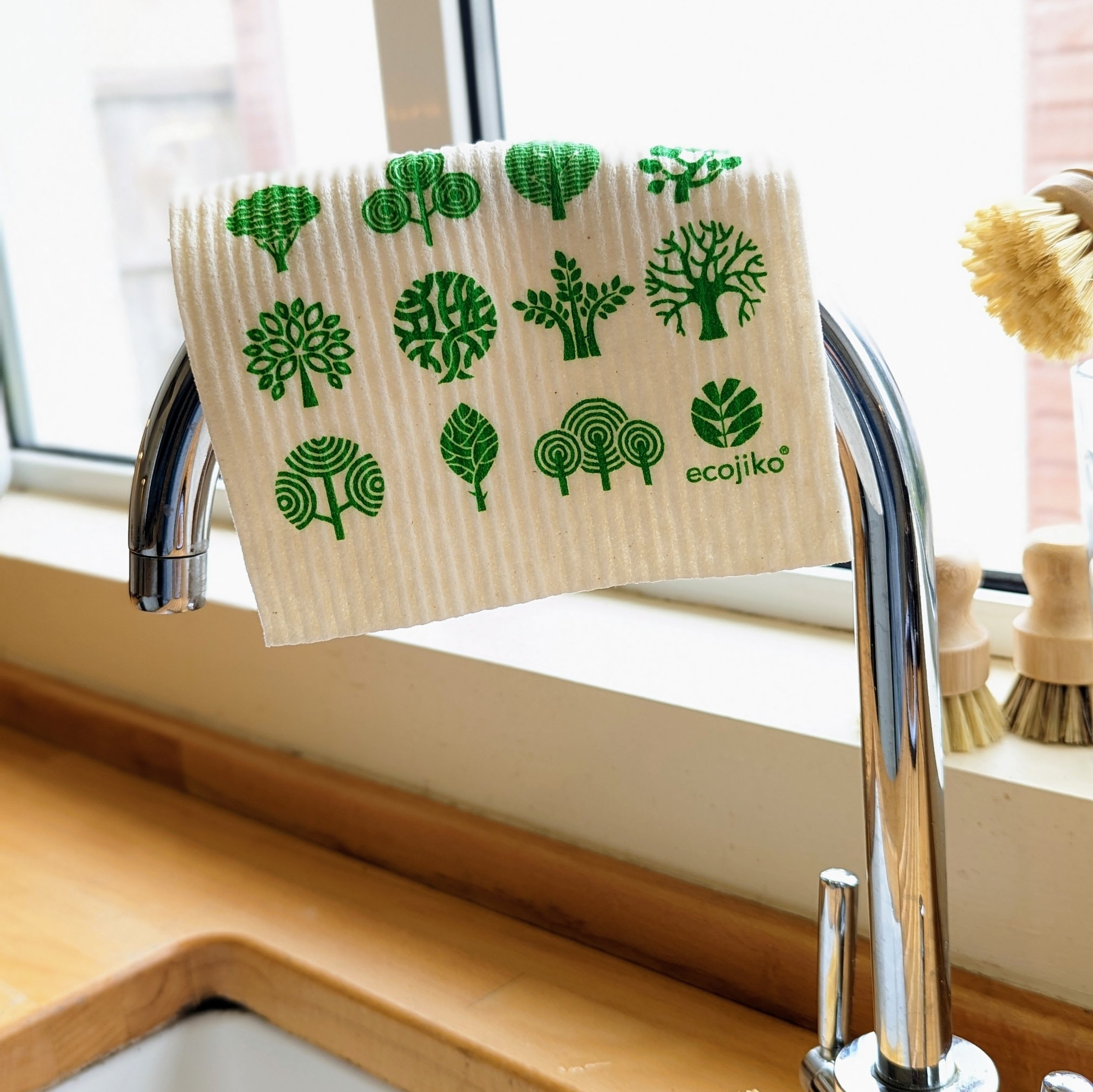 Swedish Dish Cloths | Natural Compostable Reusable Kitchen Cleaning Cloths (2 pack)